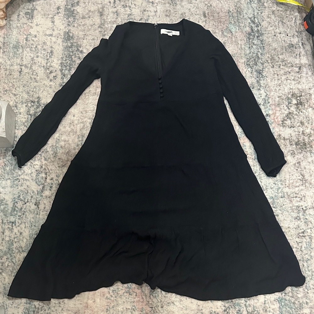 LOFT Black Long Sleeve Dress